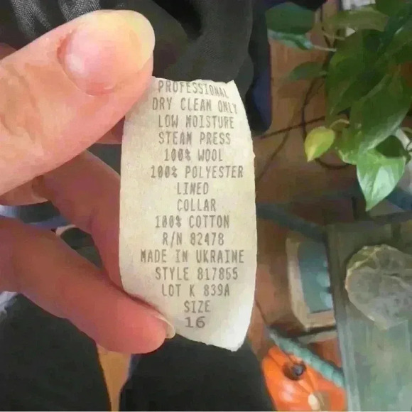 Vtg 80s 90s David N Blackwatch Plaid Wool And Velvet Blazer - Size 14 - Picture 4 of 11